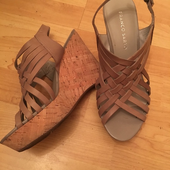 Franco Sarto Shoes - Franco Sarto leather wedge heels 7.5